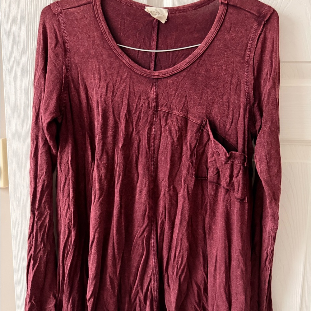 1.4.3. Story by Line Up Deep Red Long Sleeve Top